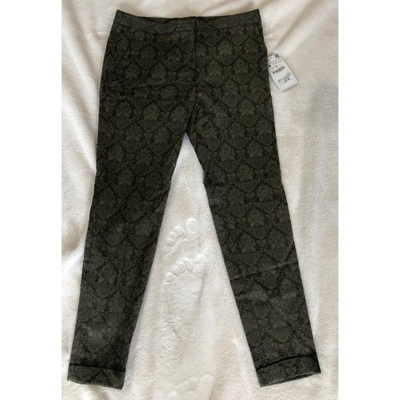 NWT Zara Green Paisley Trousers - M - Picture 1 of 7